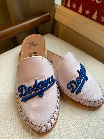 Dodgers Huaraches Mules: Handmade Leather Mexican Sandals