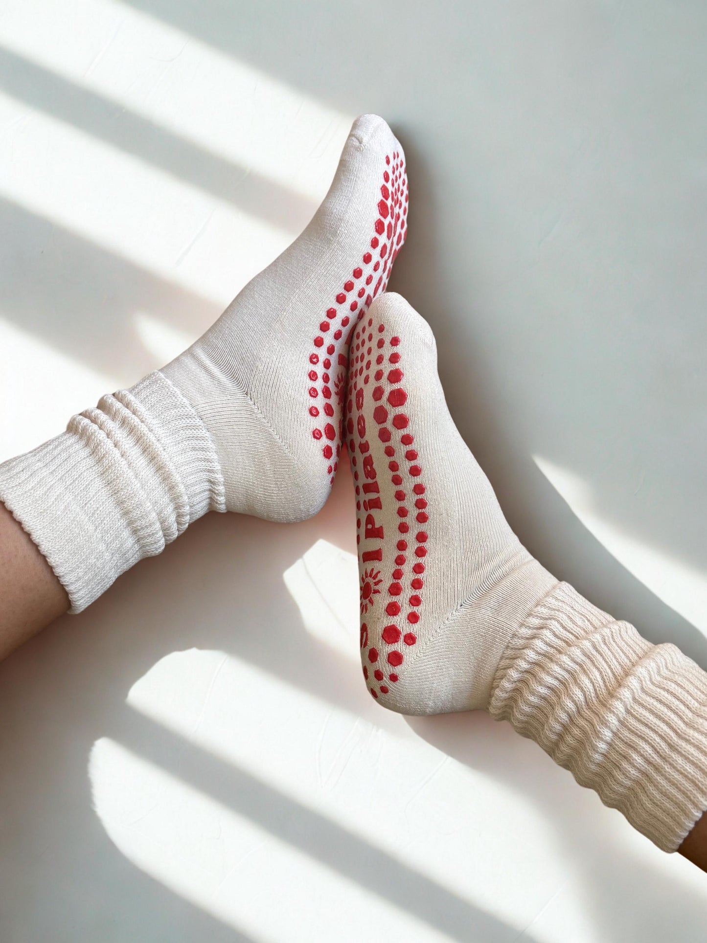 Spicy Mamacita Grip Socks: Pilates Barre Yoga Socks