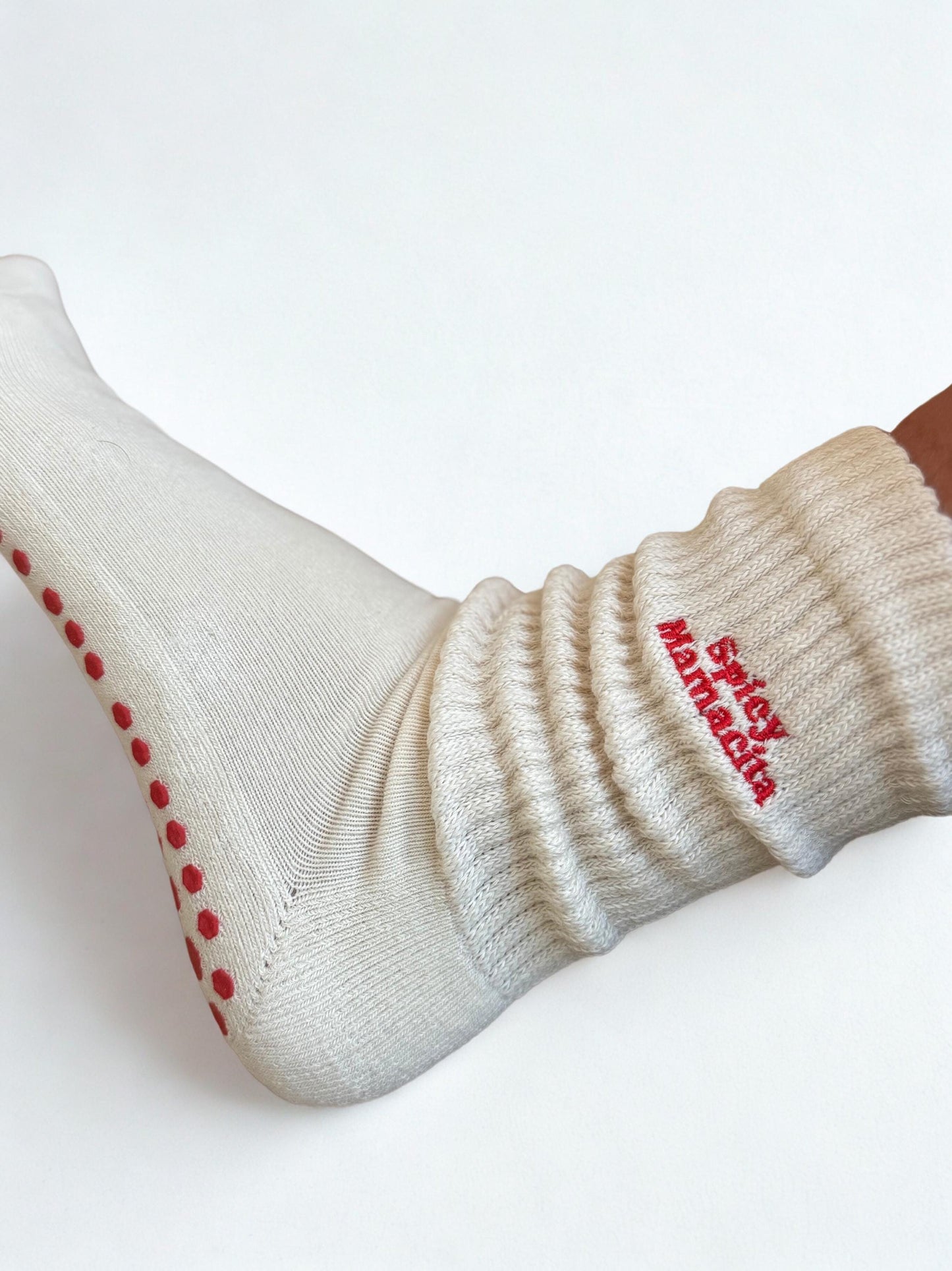 Spicy Mamacita Grip Socks: Pilates Barre Yoga Socks